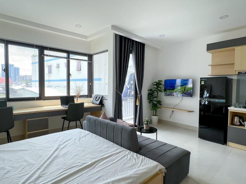 Căn hộ studio balcony thiết kế sang trọng, hiện đại, quận 2