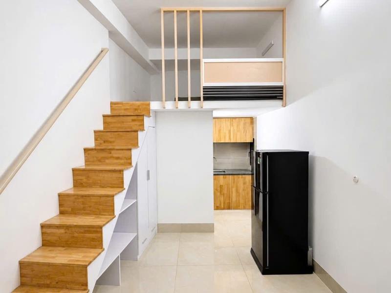 Cho thuê căn hộ có gác lửng cao ráo thoáng mát full nội thất đường nguyễn gia trí quận bình thạnh, sát đh hutech, uef - Ảnh 2