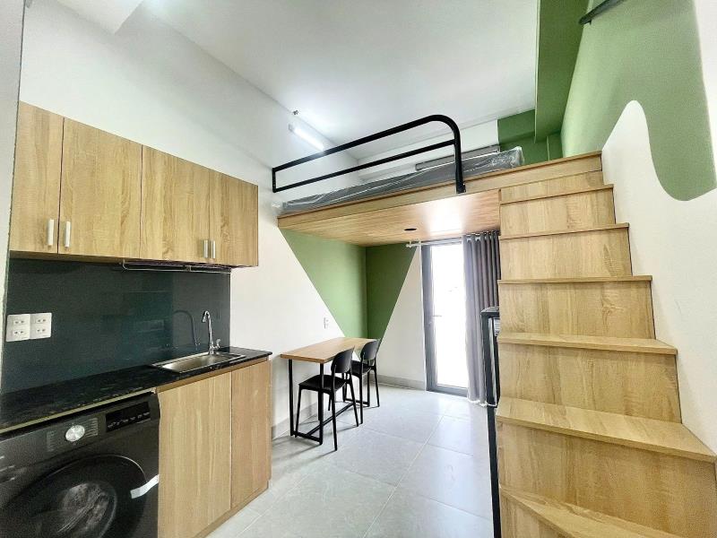 Cho thuê căn hộ có gác lửng cao ráo thoáng mát full nội thất đường ngô đức kế quận bình thạnh, sát quận 1