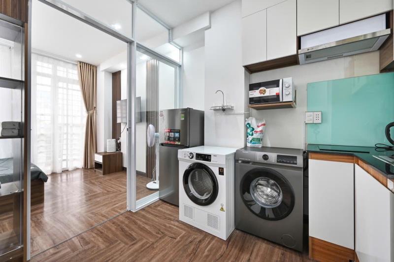 Cho thuê căn hộ 1pn full nội thất ban công thoáng mát đinh công tráng quận 1 gần chợ tân định công viên lê văn tám  - Ảnh 2