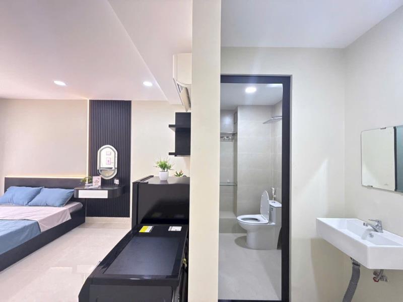 Thuê căn hộ dịch vụ bình thạnh full nội thất ban công tại nguyễn gia trí gần q1 - Ảnh 3