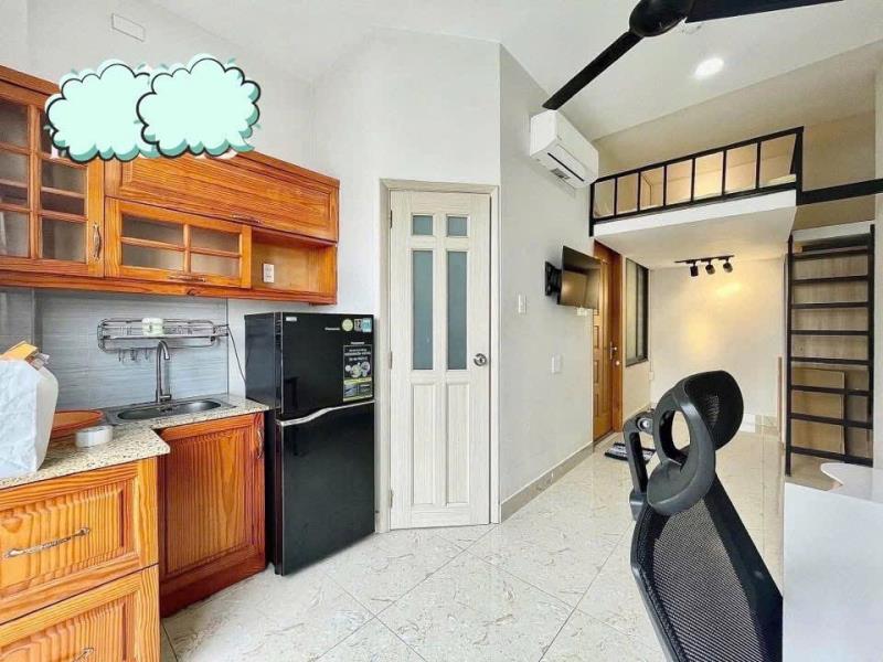 Thuê căn hộ duplex ban công thang máy full nt gần chợ bà chiểu - Ảnh 4