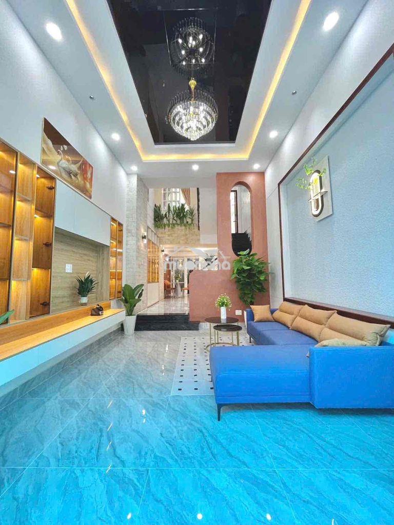 Nhà mới 4x17m 1 trệt 2 lầu st 4pn 4wc full nội thất cao cấp - Ảnh 2