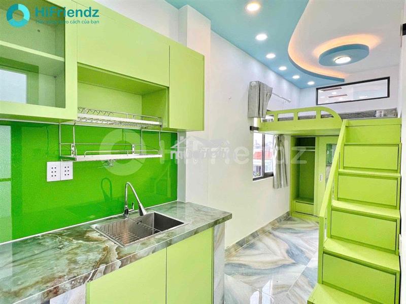 Căn hộ mini full nội thất mới máy giặt riêng thang máy kế cầu chữ y