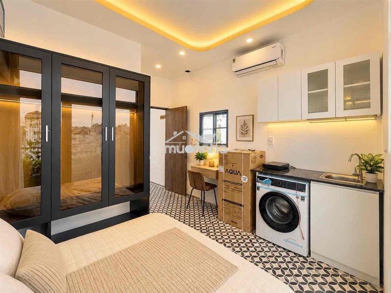 Căn hộ studio full nội thất máy giặt riêng - bancol thoáng mát