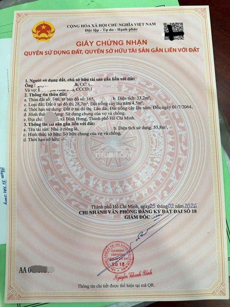 Bán nhà sổ hồng riêng xã phong phú cách nguyễn văn linh 500 m - Ảnh 3