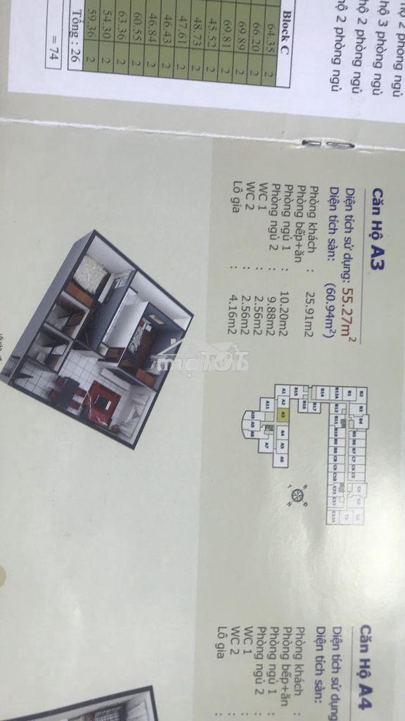 Căn hộ 55m2, hqc hóc môn , nguyễn thị sóc , hóc môn, giá 1.250 tỷ