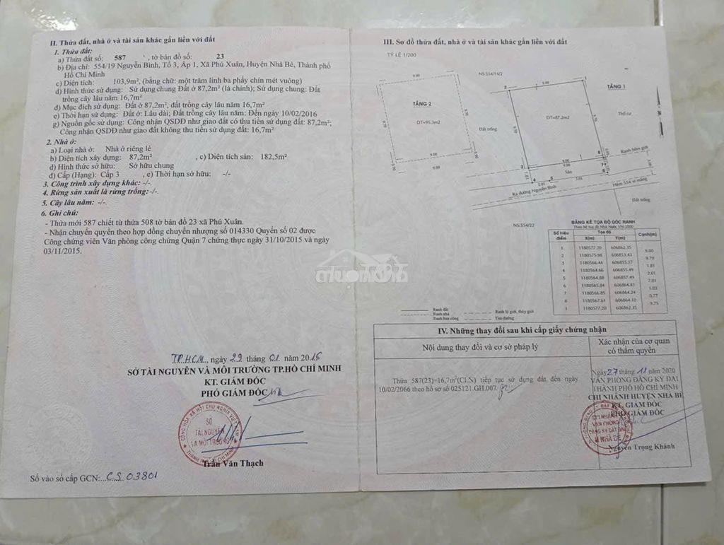 Bán gấp nhà chính chủ nguyễn bình nhà bè tphcm - Ảnh 2