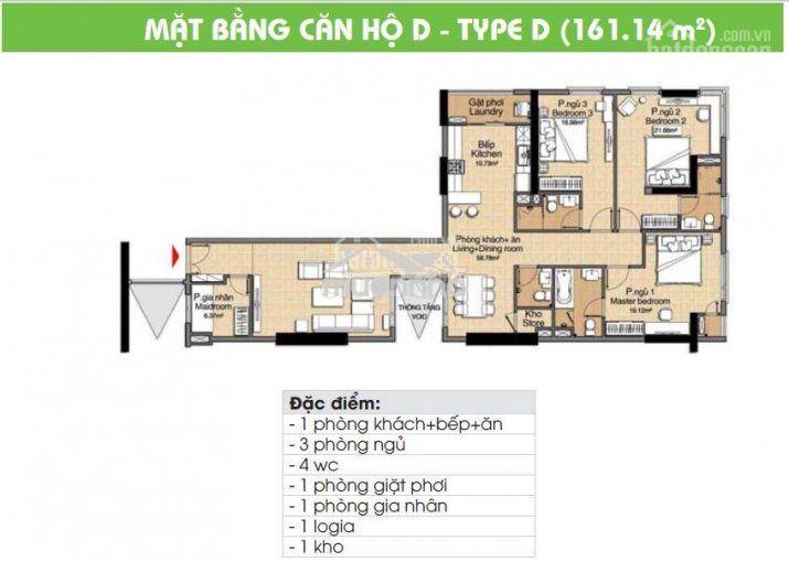 Bán căn hộ 161m2, 4pn, 4wc, view sông. giá 4,3 tỷ
